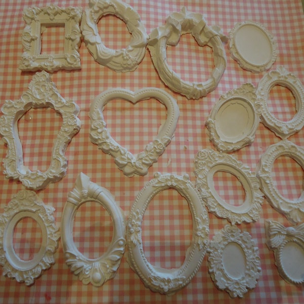 various frames in handmade resin plaster to decorate 15 pieces