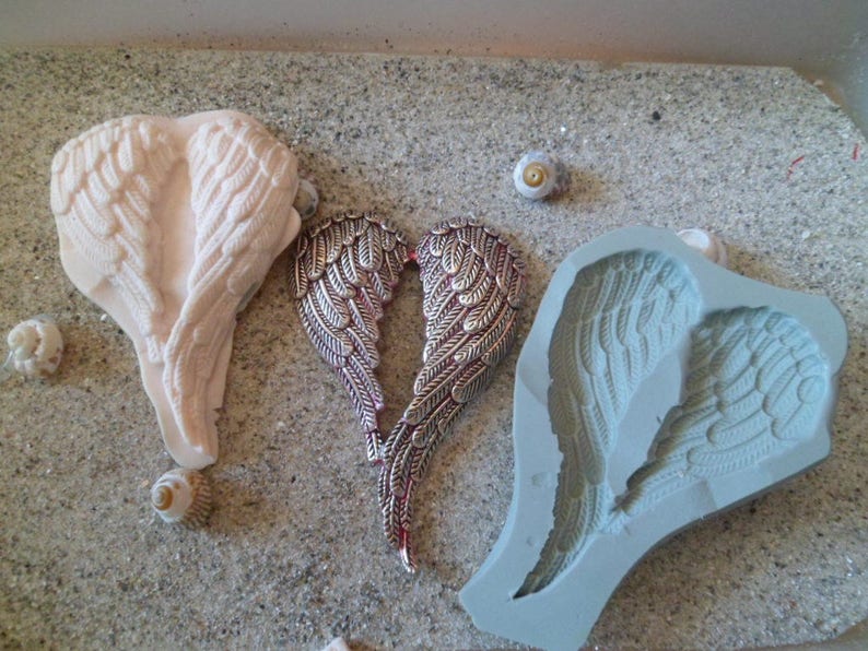 asymmetrical for fimo wepam wings silicone mold