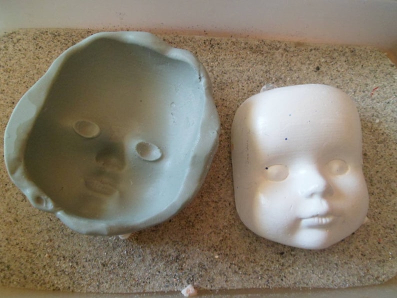 silicone mold fimo wepam plaster gm baby face