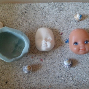 baby head silicone mold for fimo wepam