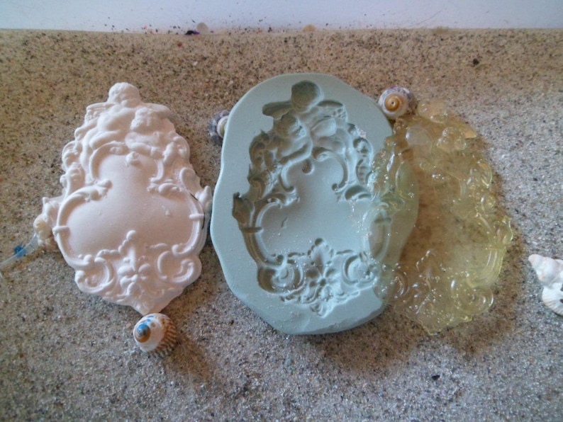 arabesque for fimo wepam cherubs silicone mold