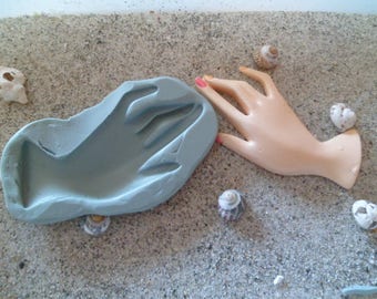 silicone mold of woman's hand for fimo wepam