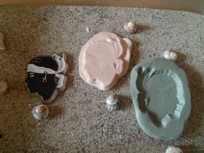 Corsican Moorish silicone mold for polymer clay wepam plaster