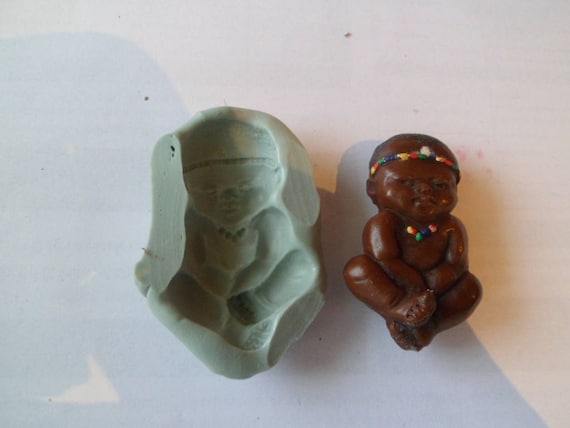 Moule Silicone Bebe Africain Pour Fimo Wepam Etsy