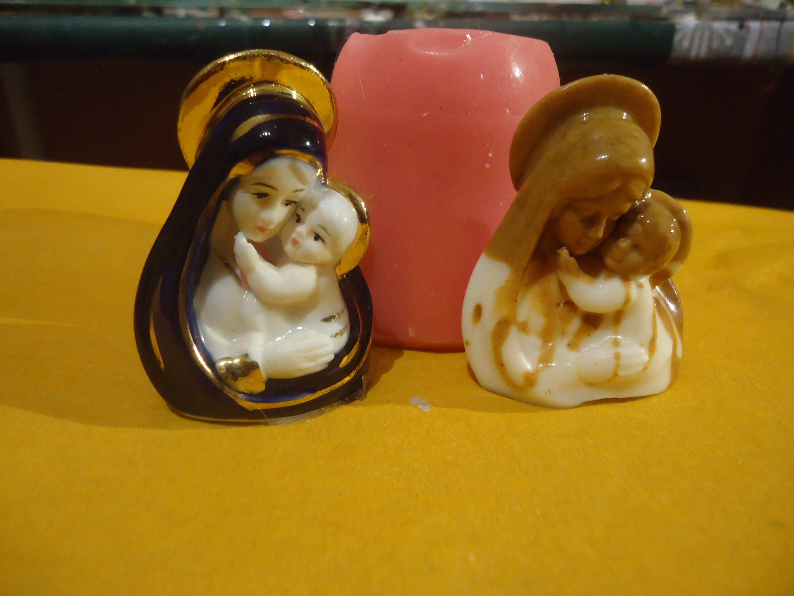 silicone mold the virgin and the child for casting resin soap plaster candle ect