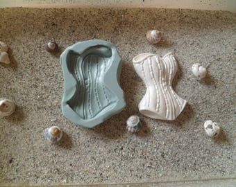 forma silikonowa gorset / stanik do fimo wepam; glina