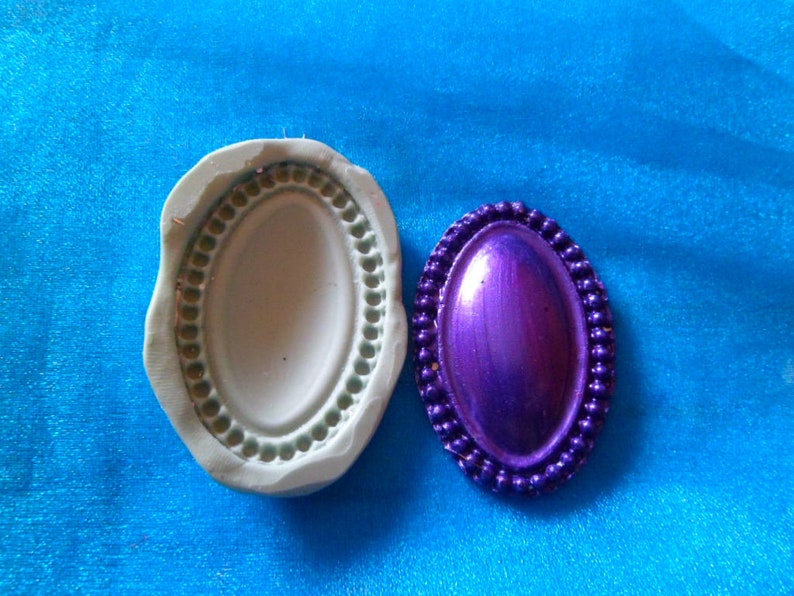 polymer clay cernit wepam oval medallion silicone mold