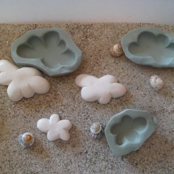 moules silicone nuages 3 tailles pour wepam fimo platre