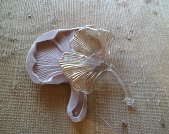 Ginkgo leaf silicone mold for Fimo Wepam clay