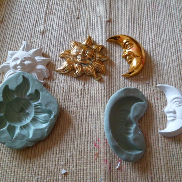 moules silicone soleil et lune pour fimo wepam