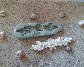 silicone mold arabesque of roses for fimo wepam