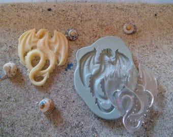 fine celtic dragon silicone mold for wepam fimo