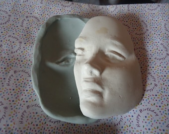 silicone mold woman's face in profile for fimo wepam