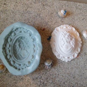 female silicone mold on cabochon for fimo wepam