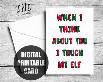 Naughty Christmas Card, Printable, Funny Christmas Card For Girlfriend, Boyfriend, Sexy Christmas Card, Dirty Xmas, Digital Instant Download