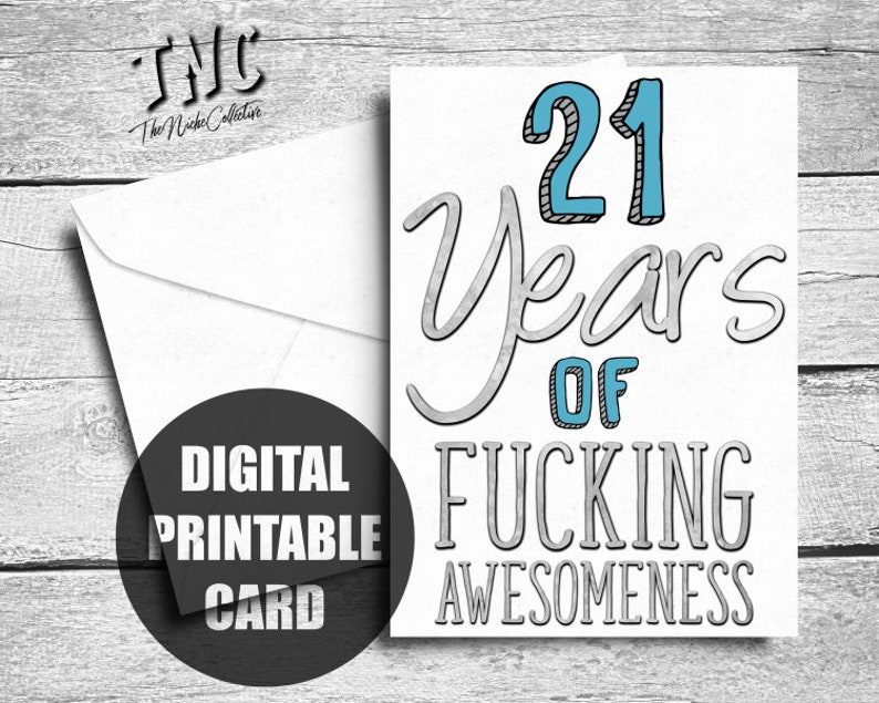 21st Birthday Card Printable Funny 21 Birthday Card for Him | Etsy UK