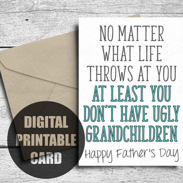 Funny Fathers Day Card - Etsy