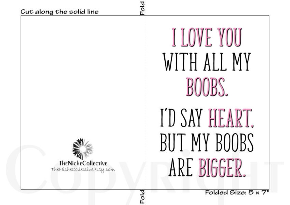 Funny Valentine's Day Card for Him, Printable, Sexy Valentine Card for ...