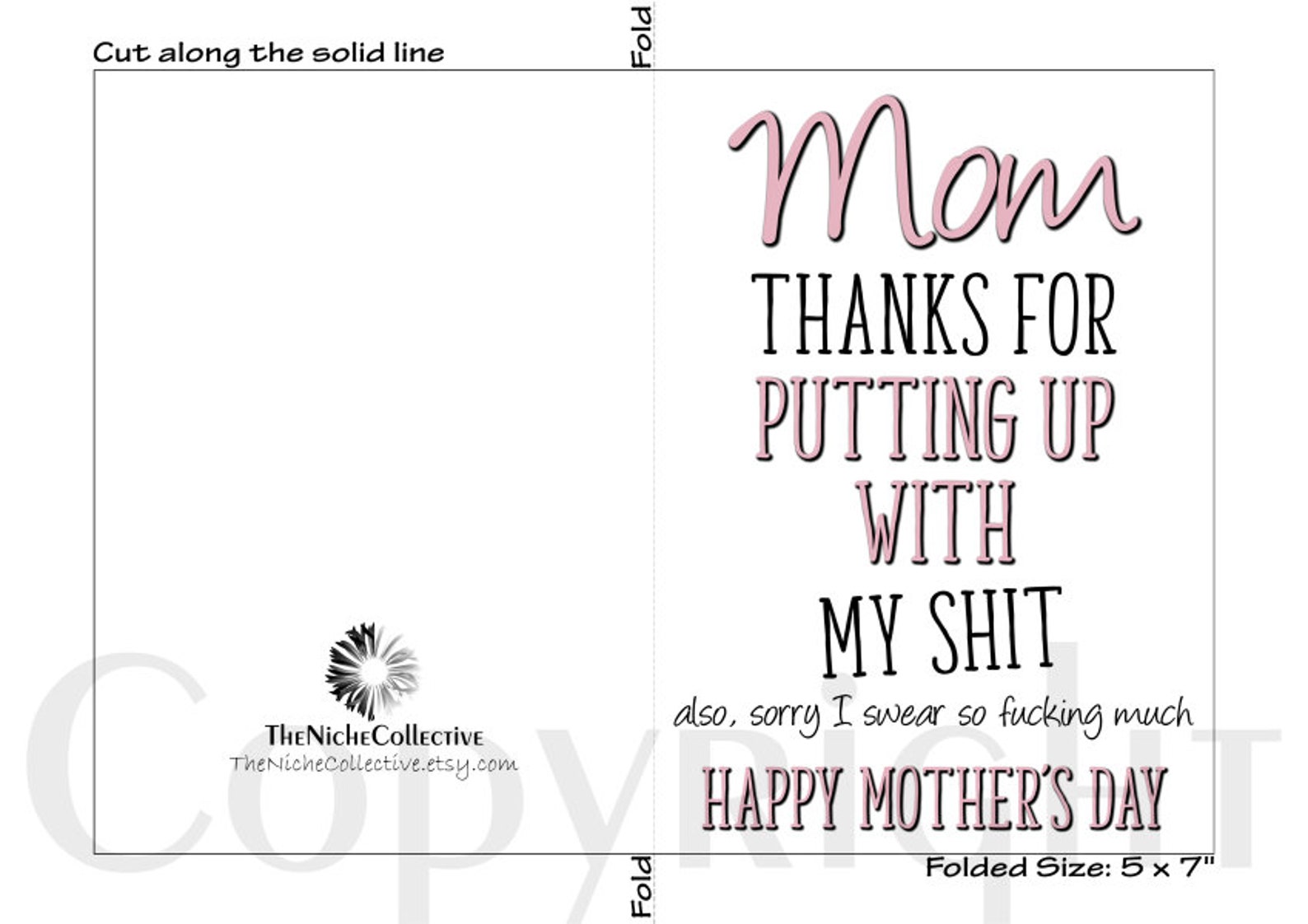 Funny Mothers Day Card Printable Happy Mothers Day Etsy 