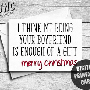 Christmas Card for Girlfriend, Printable, Funny Merry Christmas ...