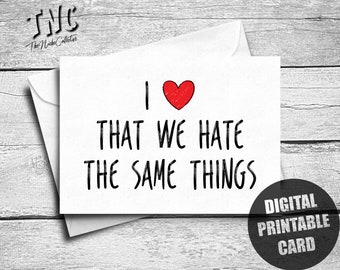 Valentine Card For Best Friend, Printable, Valentine's Day Card, Husband Anniversary, Birthday Card, You're My Person, Funny Friendship Card