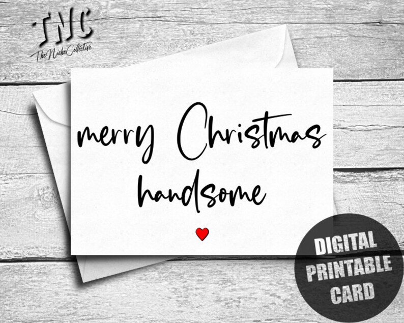 Christmas Card for Boyfriend, Printable, Christmas Card for Husband ...