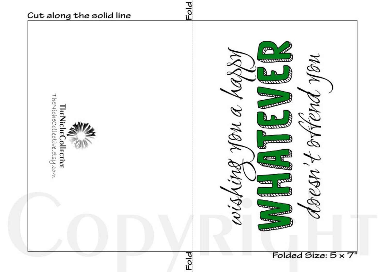 Funny Christmas Card 2020 Printable Atheist Holiday Card | Etsy