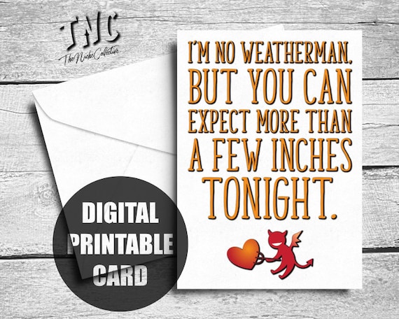 Naughty Valentines Card for Her Printable Funny