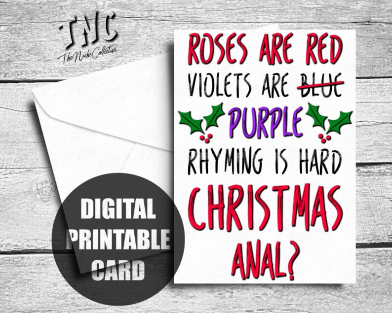 Naughty Christmas Card Boyfriend, Printable, Dirty Christmas Card for ...