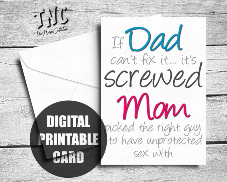 funny fathers day card from wife printable sarcastic etsy