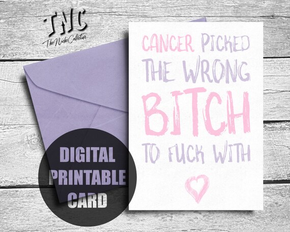 Cancer Card Printable Card Cancer Diagnosis Cancer | Etsy