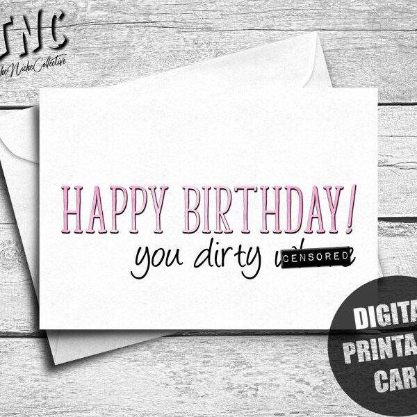 Birthday Card for Her Dirty - Etsy New Zealand