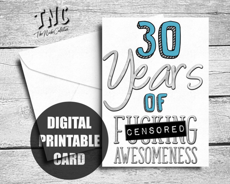 funny 30th birthday card for him printable best friend 30