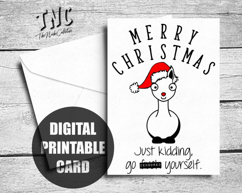 Funny Adult Christmas Card 2020 Printable Inappropriate | Etsy