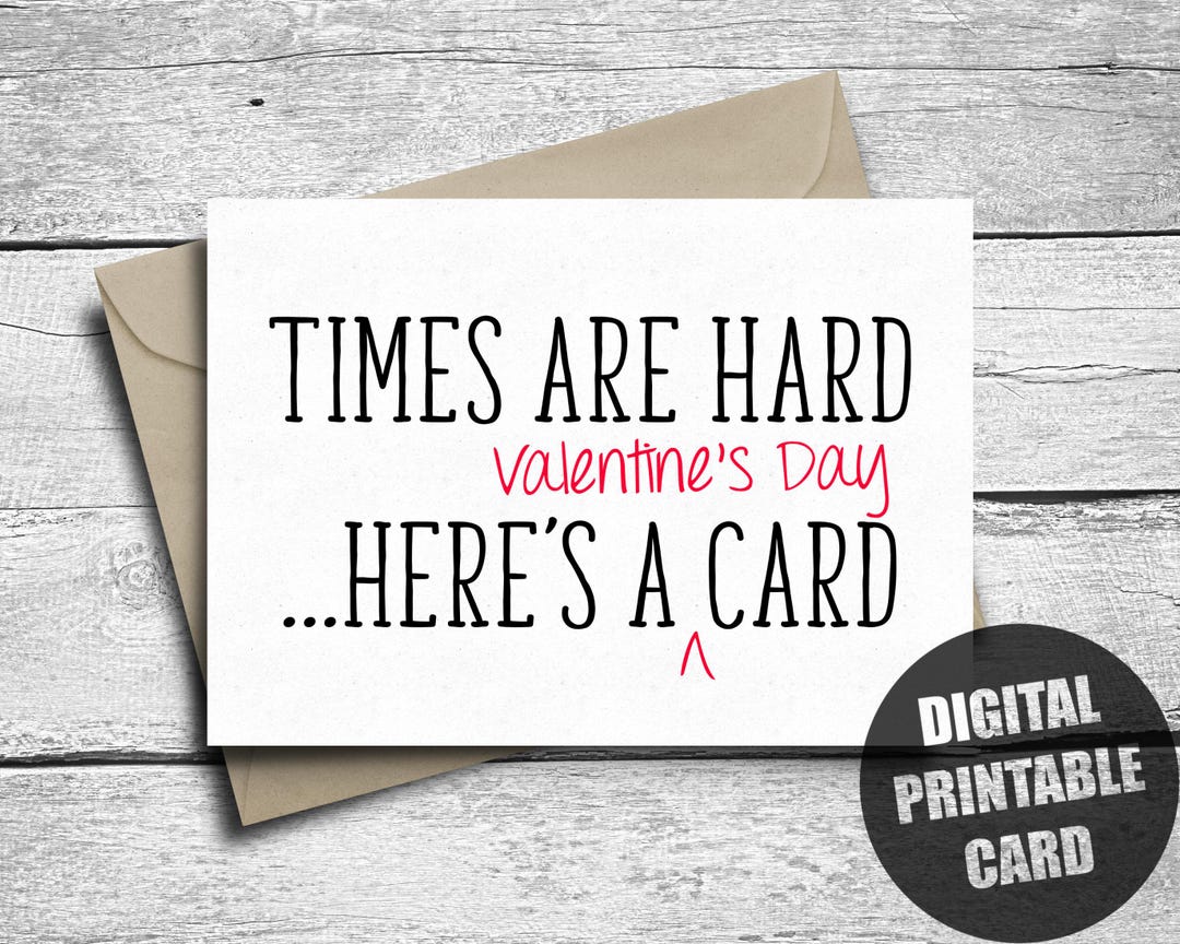 Valentine's Day Card, Printable, Valentines Card for Him, Funny ...
