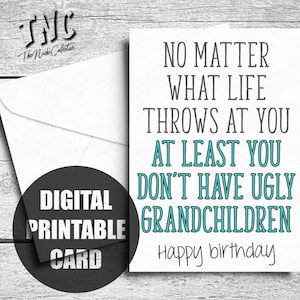 Carte d'anniversaire grand-père, imprimable, carte grand-père drôle, carte d'anniversaire grand-père, joyeux anniversaire grand-père, téléchargement numérique, carte téléchargeable