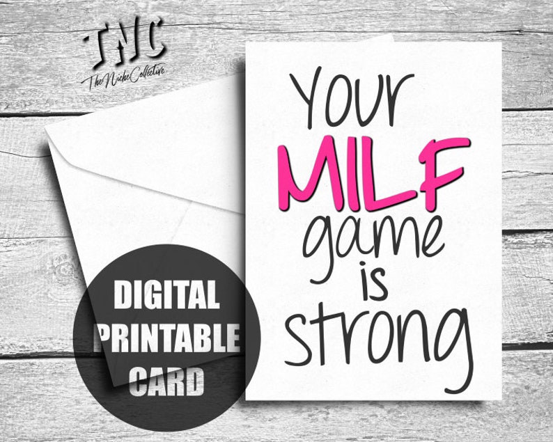 printable mothers day card for wife funny milf birthday