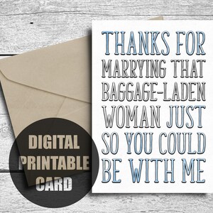 Step Dad Father's Day Card, Printable, Funny Birthday Card For Stepdad, Quirky Happy Stepfather's Day, Digital Download, Downloadable Card