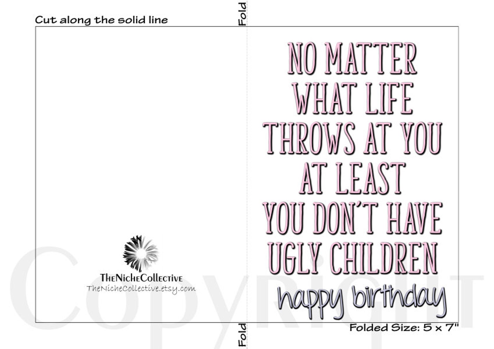 Funny Mom Birthday Card, Printable, Happy Birthday Mom, No Matter What ...