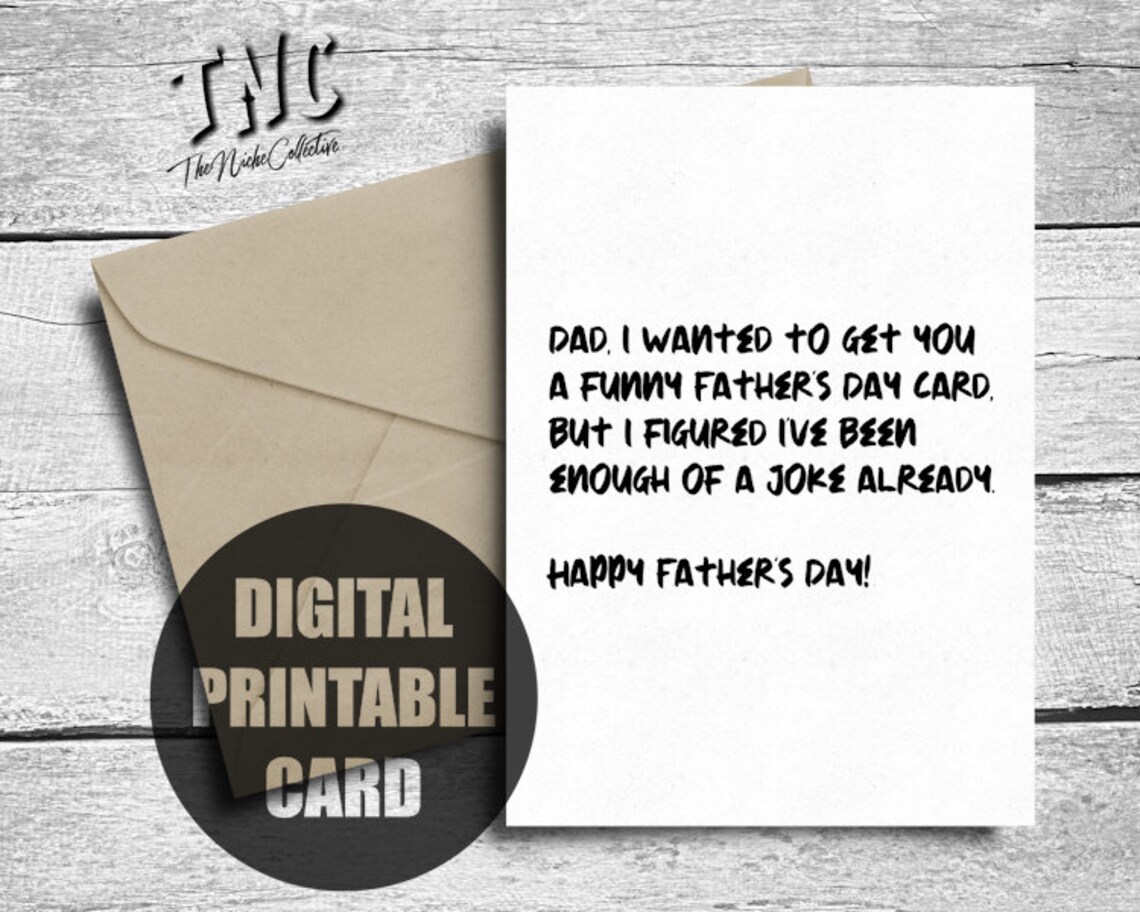 Funny Father's Day Card Printable Happy Father's Day - Etsy