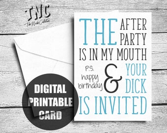 Naughty Birthday Card For Boyfriend, Printable, Happy Birthday For Him, Dirty Birthday Card Husband, Sexy Birthday Card, Funny Birthday Card