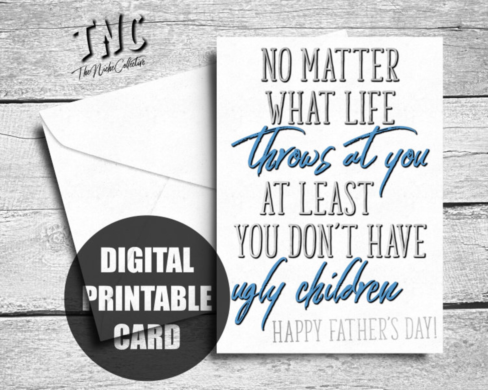fathers day card printable from daughter son funny etsy