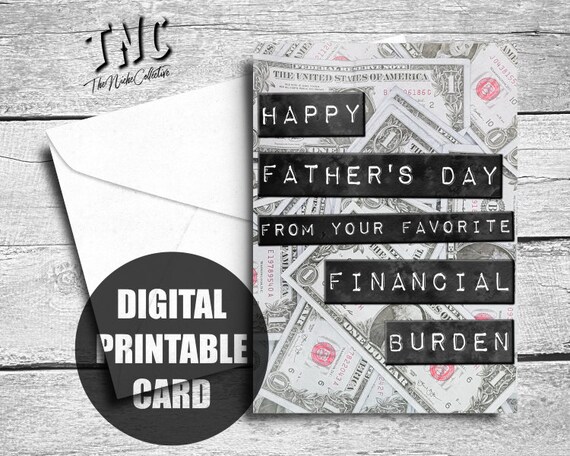 funny father s day card from daughter printable happy etsy