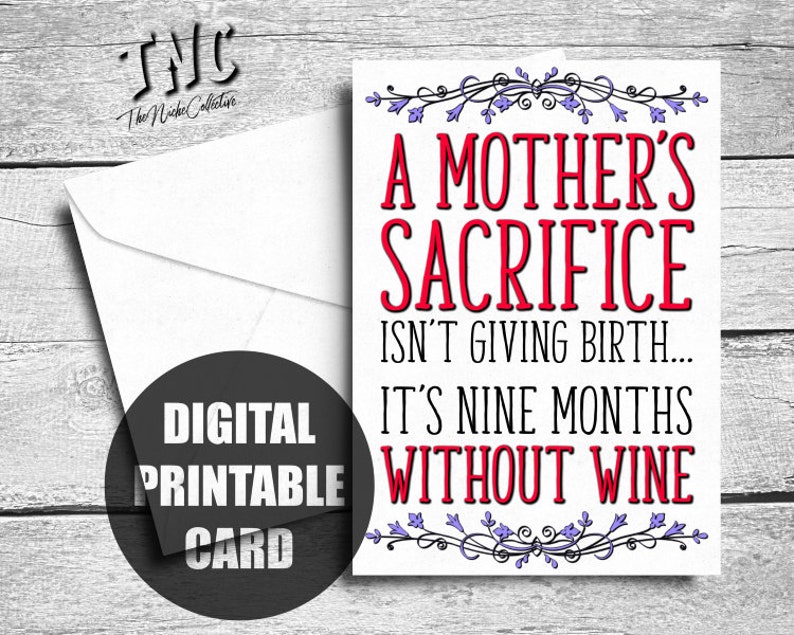 Printable Mother S Day Card Funny Happy Birthday Card For Etsy Printable Mother S Day Card Funny Happy Birthday Card For Etsy