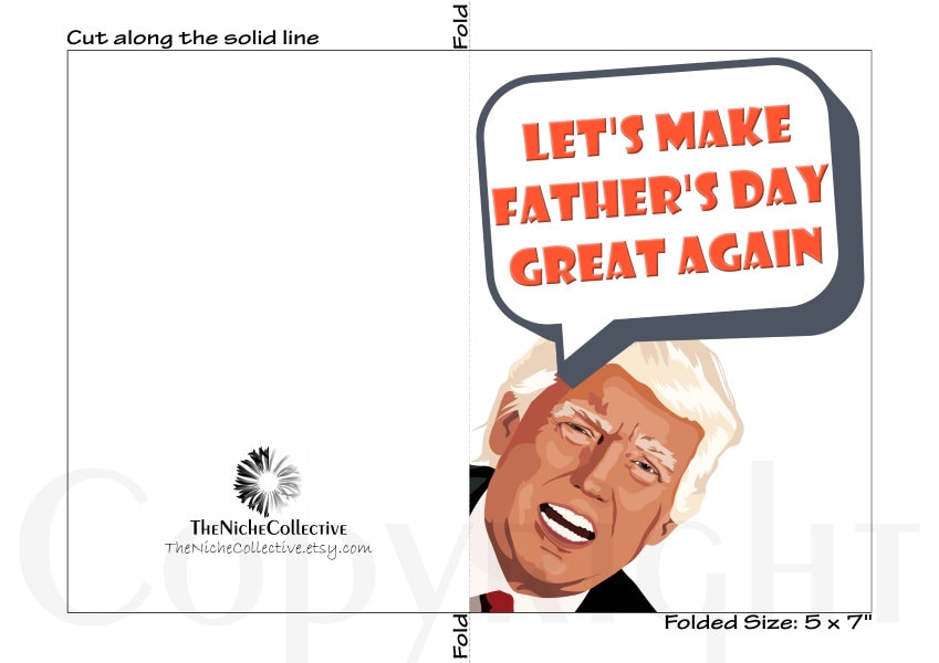 Donald Trump Father's Day Card, Printable, Funny Father's Day Gift ...