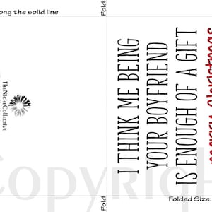 Christmas Card for Girlfriend, Printable, Funny Merry Christmas ...