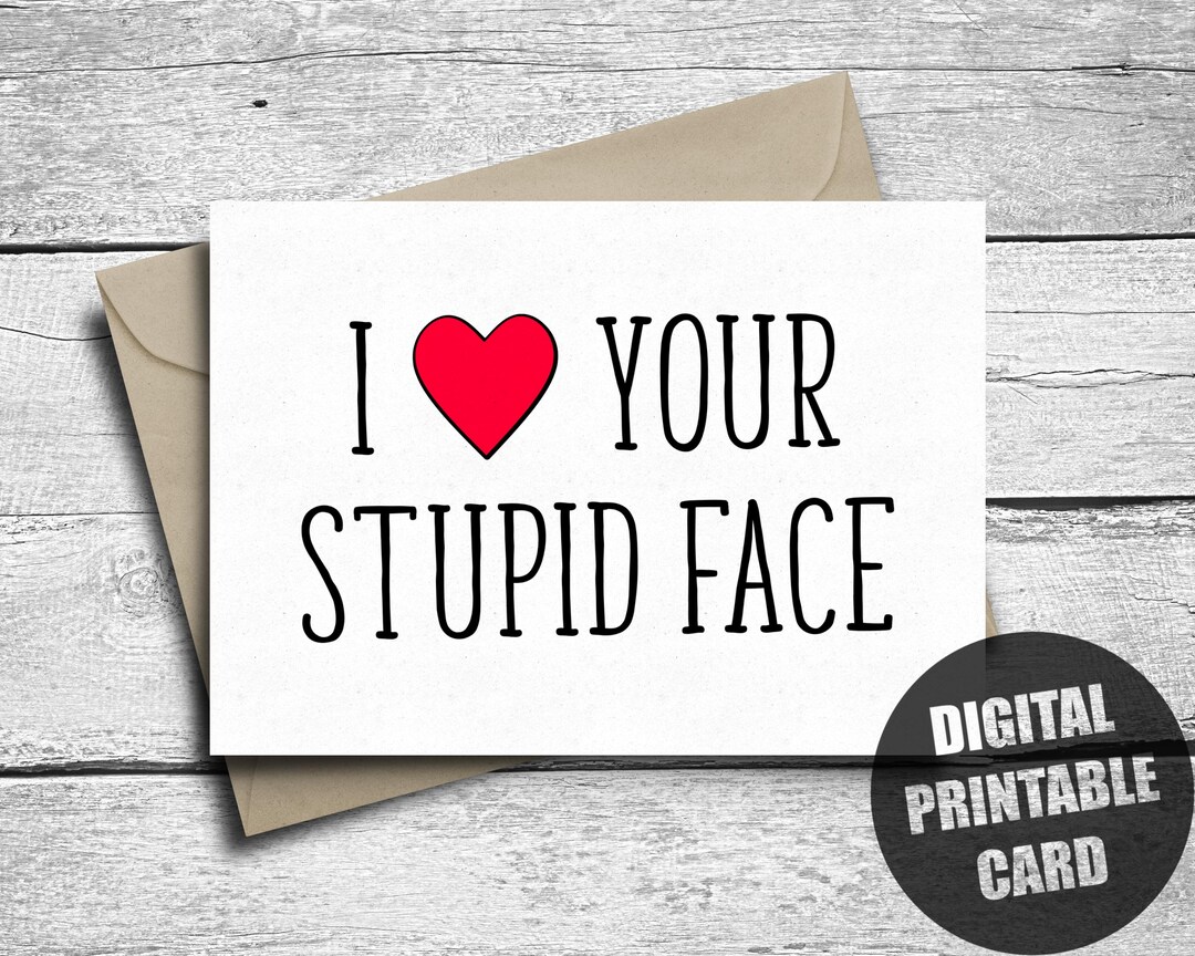Valentine's Day Card for Him, Printable, Funny Valentine Card for ...