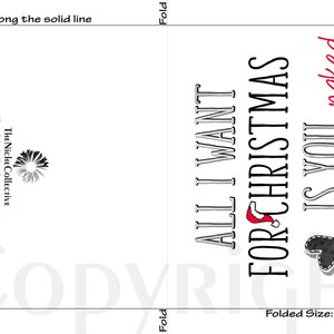 Sexy Christmas Card Boyfriend, Printable, All I Want is You Naked