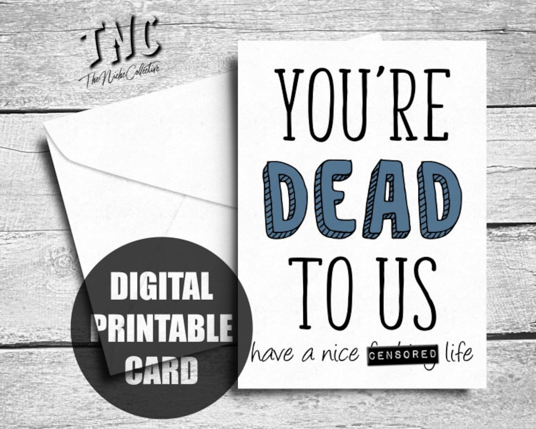 Funny Going Away Card, Printable, Rude Farewell Card, Goodbye Card ...