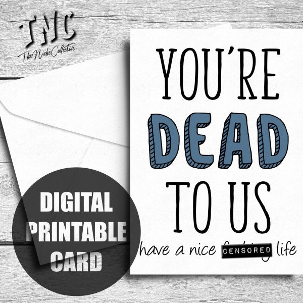 Printable Job Quit Card